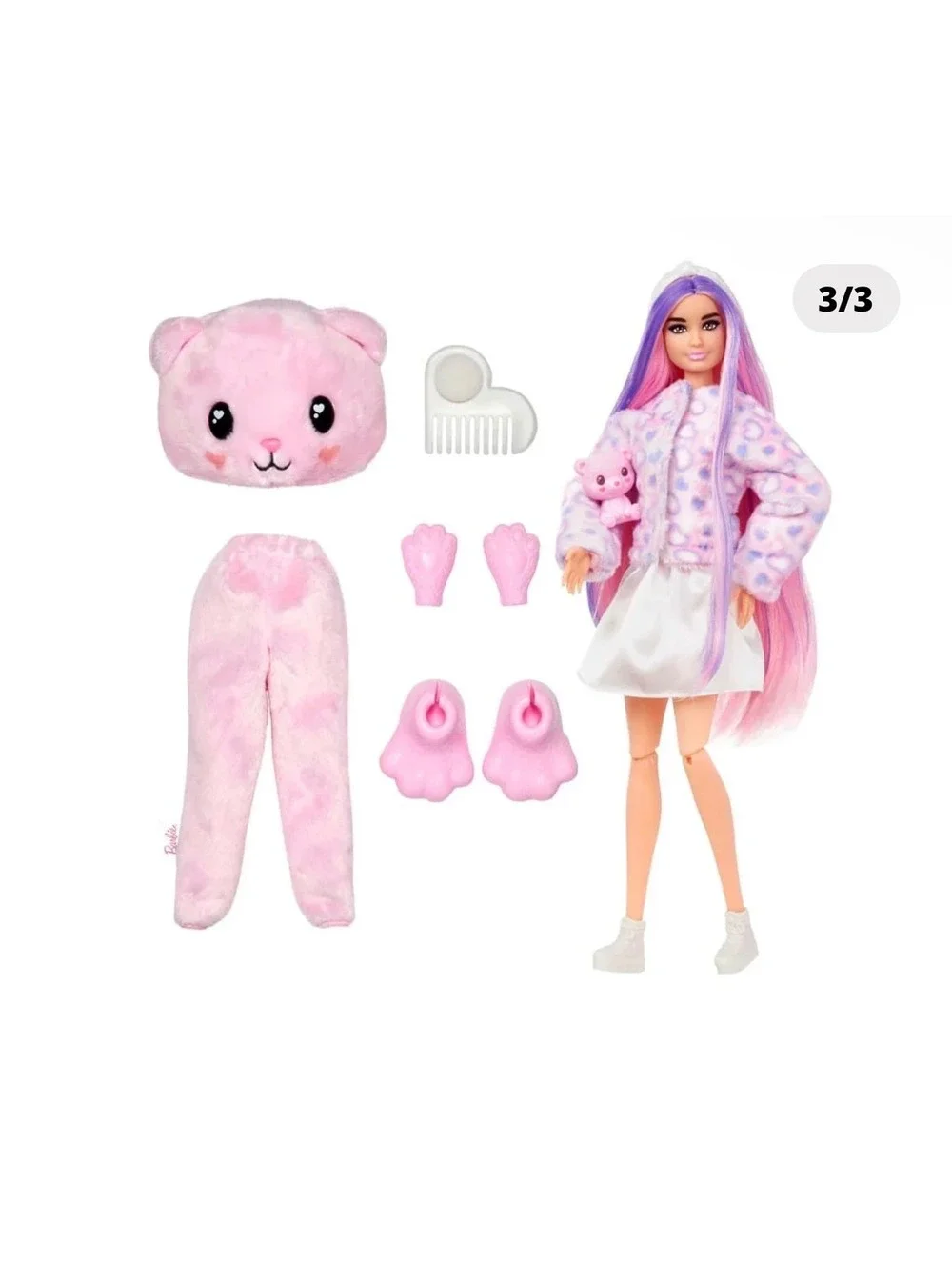 Barbie Cutie Reveal Cozy Cute Tees Doll - Teddy Bear